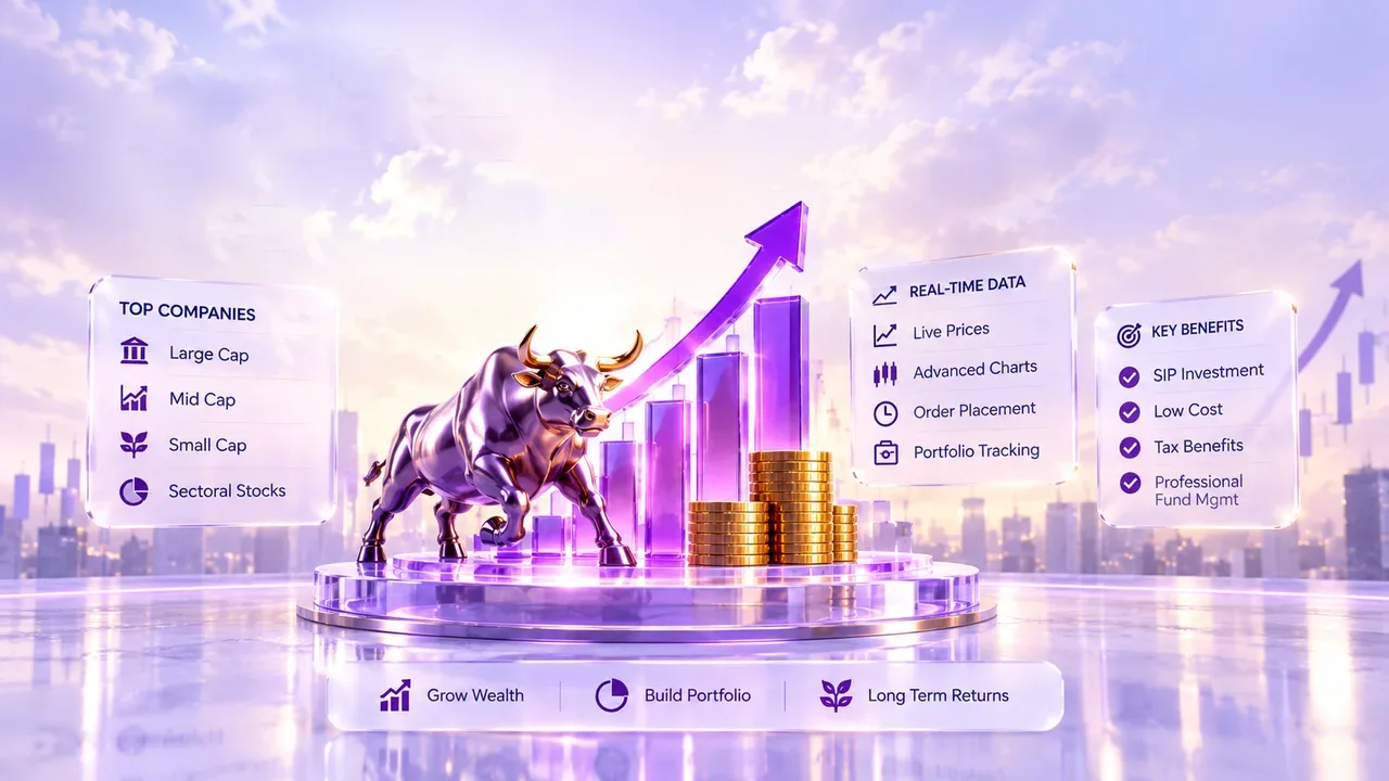 Equity — own a part of tomorrow's growth, from large cap to sectoral stocks.